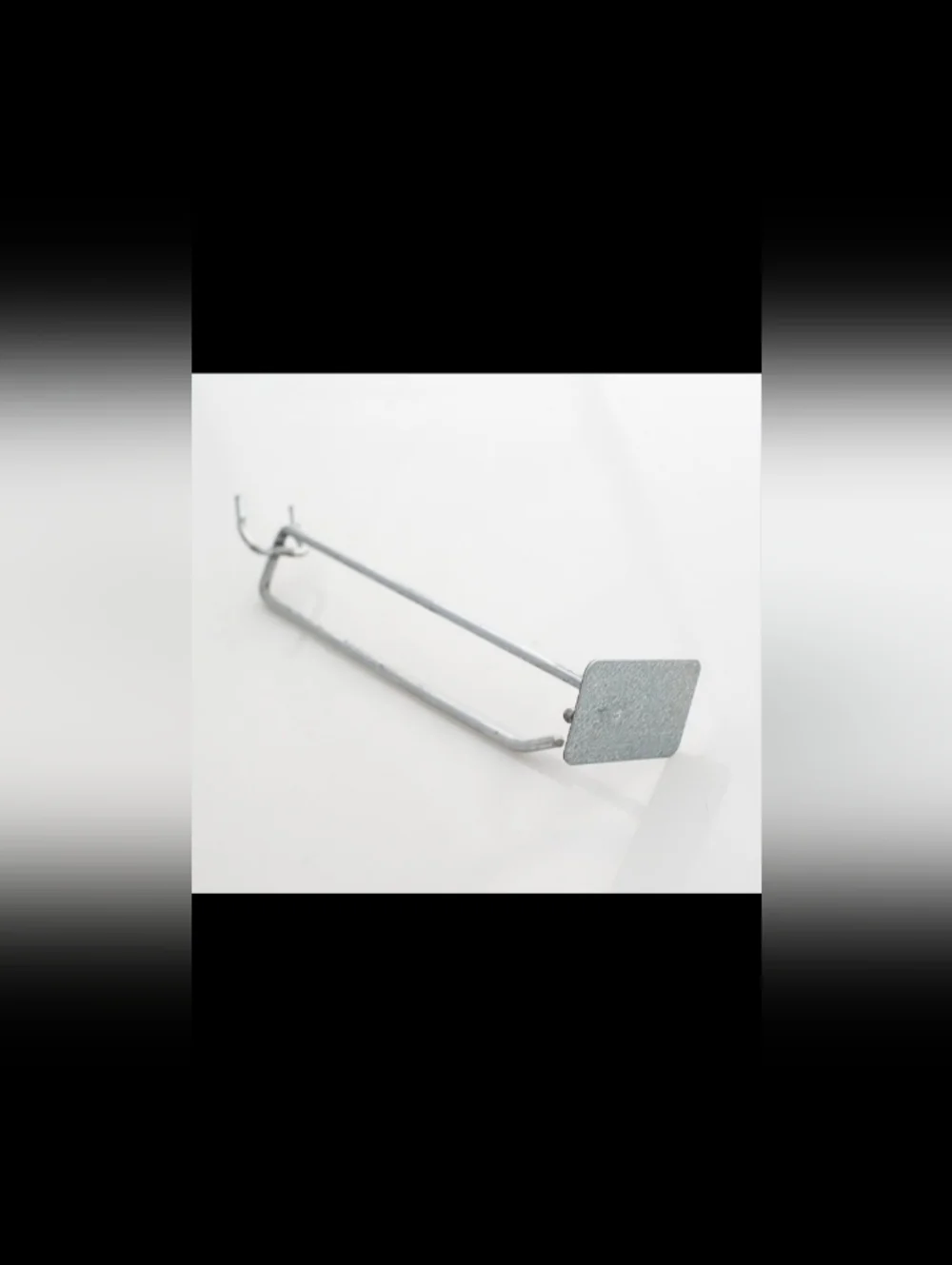 6” hook Metal Wall Hook Rack in Galvanized Silver